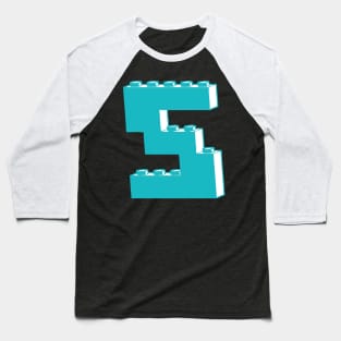 THE LETTER S by Customize My Minifig Baseball T-Shirt